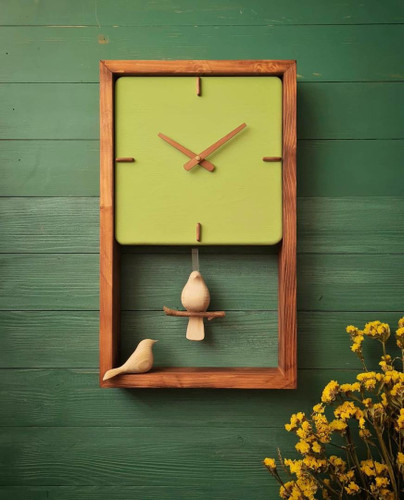 ساعت دیواری پاندول سبز