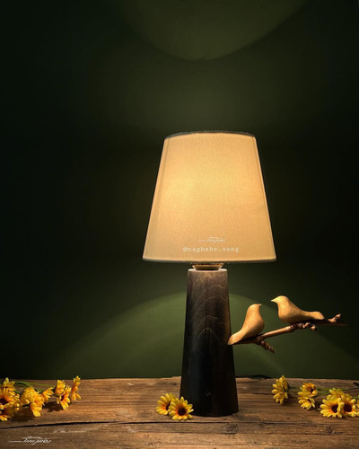 آباژور چوبی مشکی