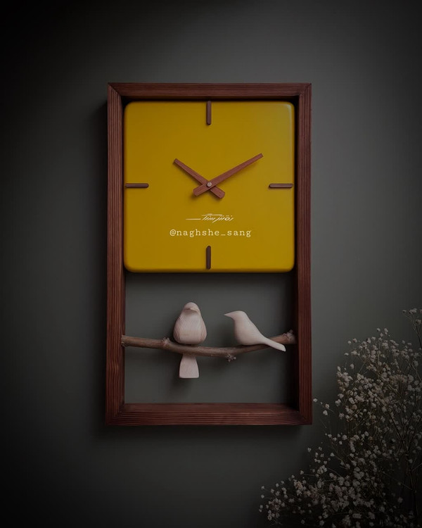 ساعت دیواری m30 زرد
