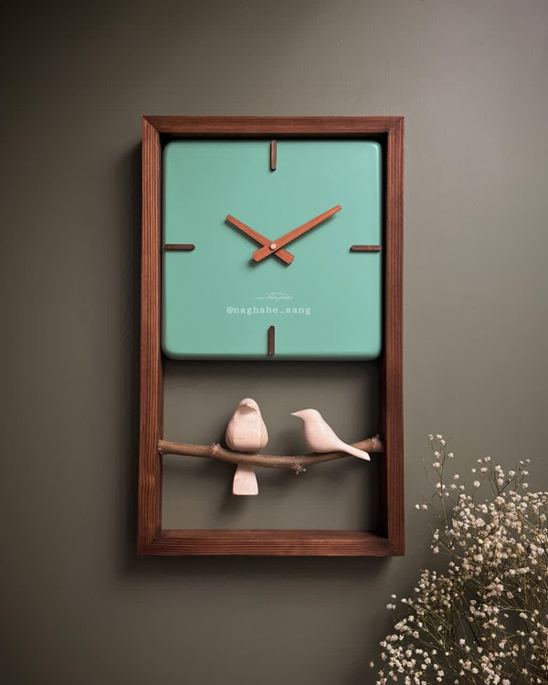 ساعت دیواری m30 فیروزه ای