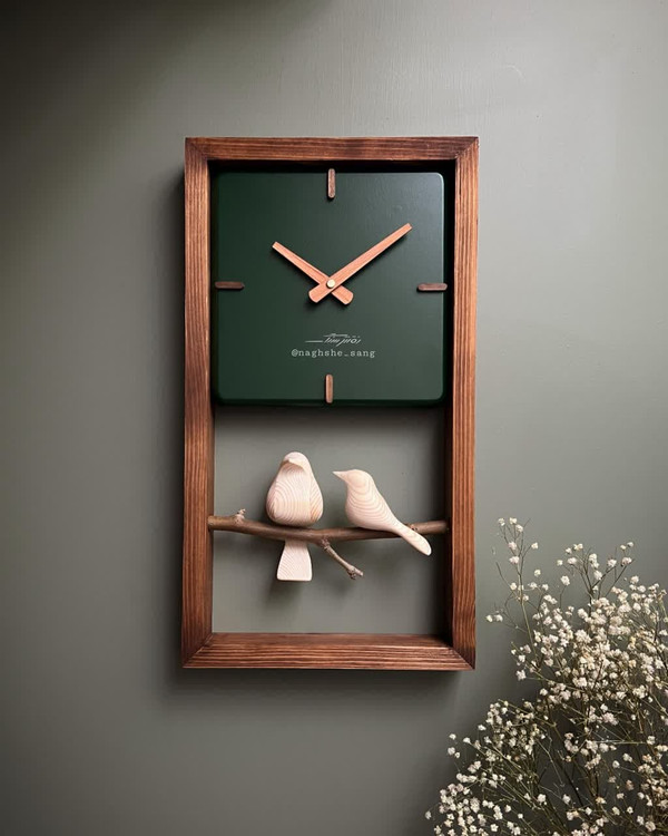 ساعت دیواری m25 یشمی