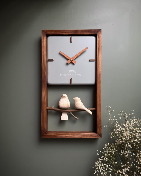 ساعت دیواری m25 طوسی