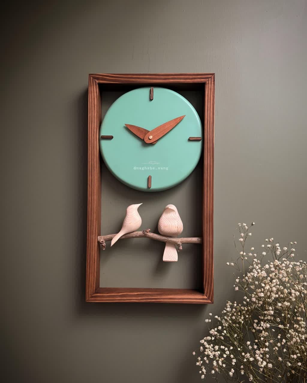 ساعت دیواری g25 فیروزه ای