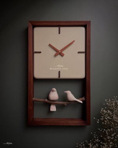 ساعت دیواری m30 کرم