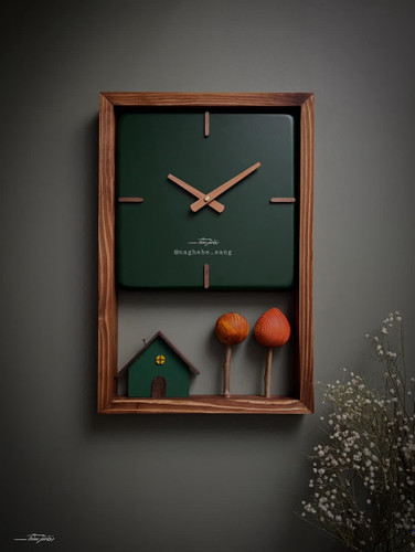 ساعت دیواری پائیز یشمی